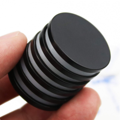 black epoxy neodymium disc magnet